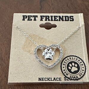 FRIENDS Silver Heart Necklace